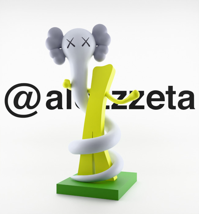 Kaws Born To Bend Textured Low-poly 3D model_3