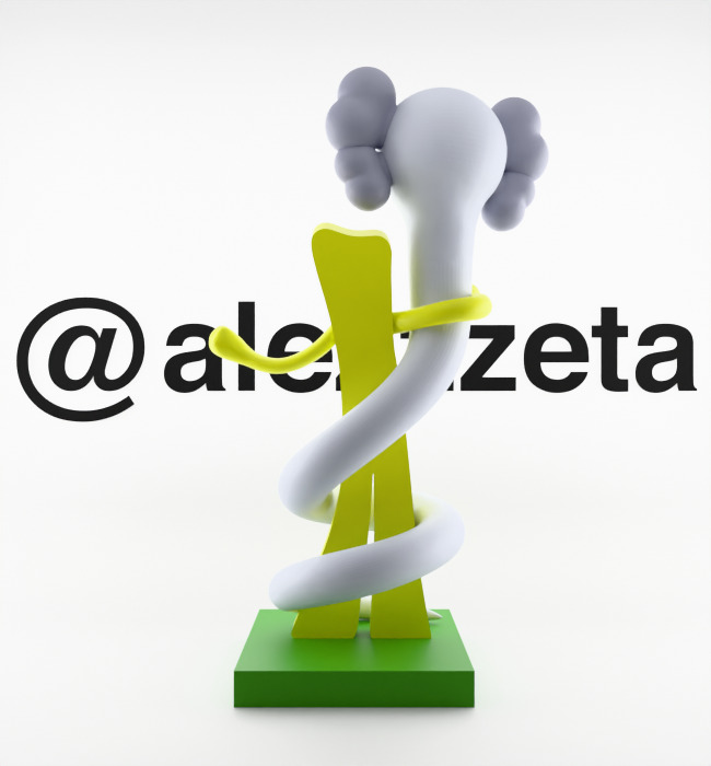 Kaws Born To Bend Textured Low-poly 3D model_19