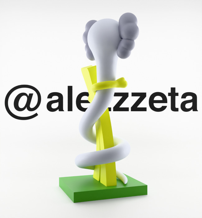 Kaws Born To Bend Textured Low-poly 3D model_26