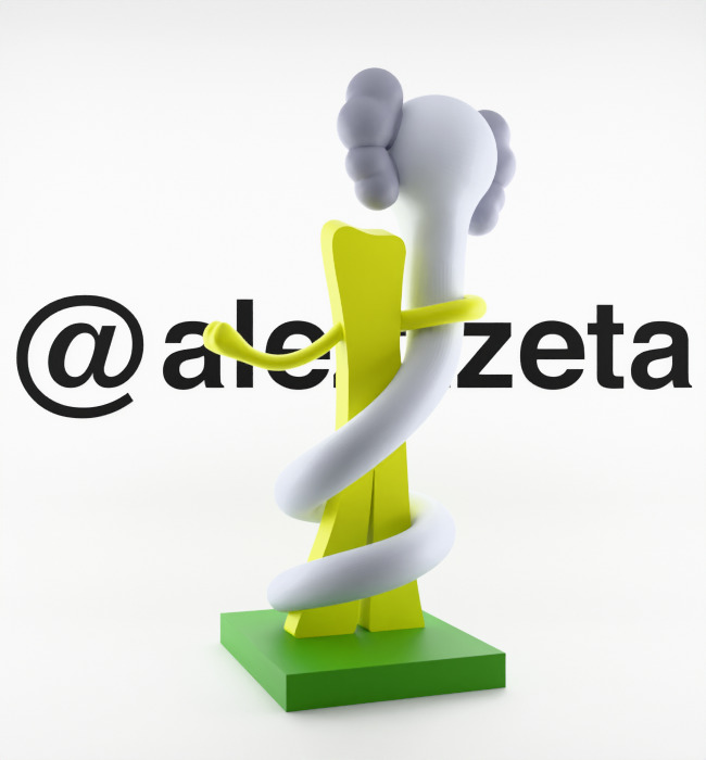 Kaws Born To Bend Textured Low-poly 3D model_17