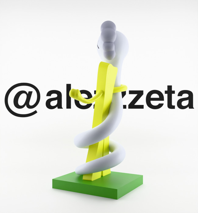 Kaws Born To Bend Textured Low-poly 3D model_13