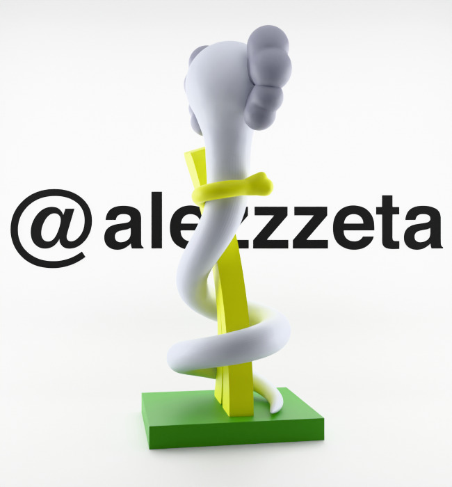 Kaws Born To Bend Textured Low-poly 3D model_27