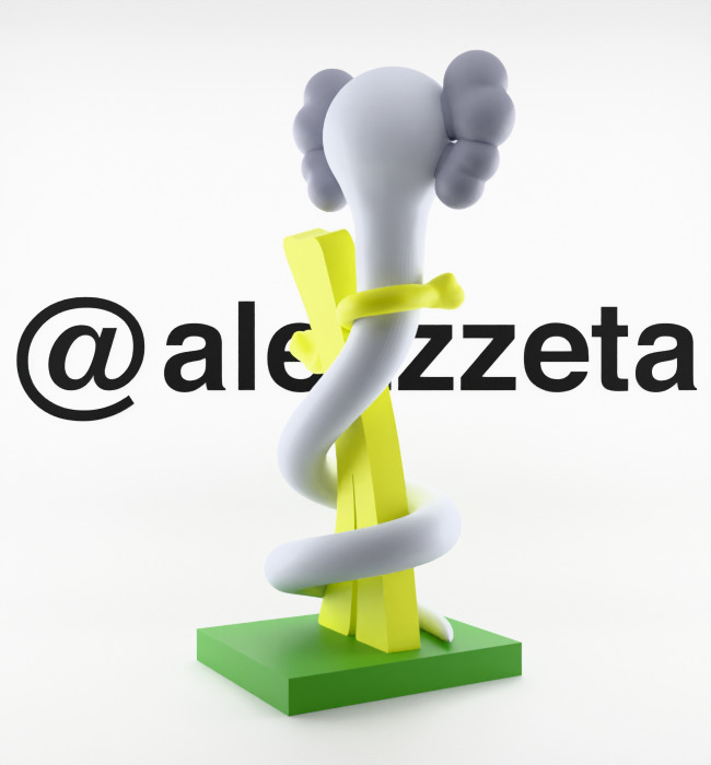 Kaws Born To Bend Textured Low-poly 3D model_25