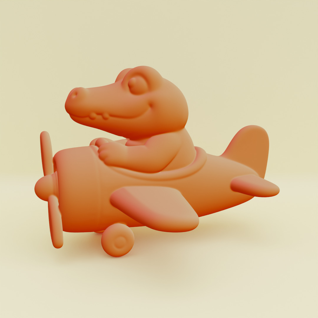 Baby Bombardino Crocodilo Italian brainrot Printable 3D print model_4