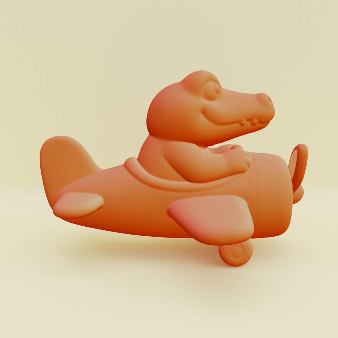 Baby Bombardino Crocodilo Italian brainrot Printable 3D print model_16