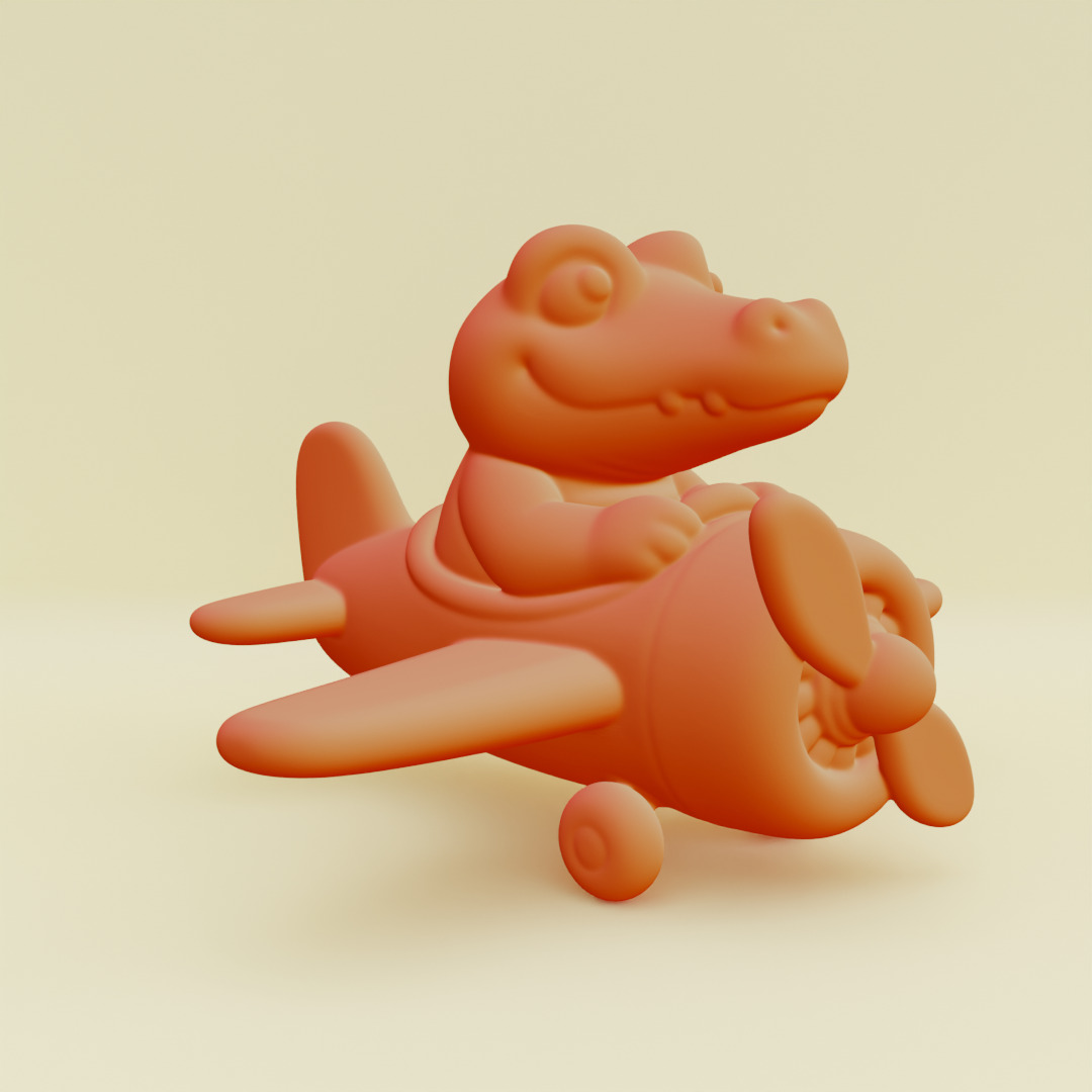Baby Bombardino Crocodilo Italian brainrot Printable 3D print model_19