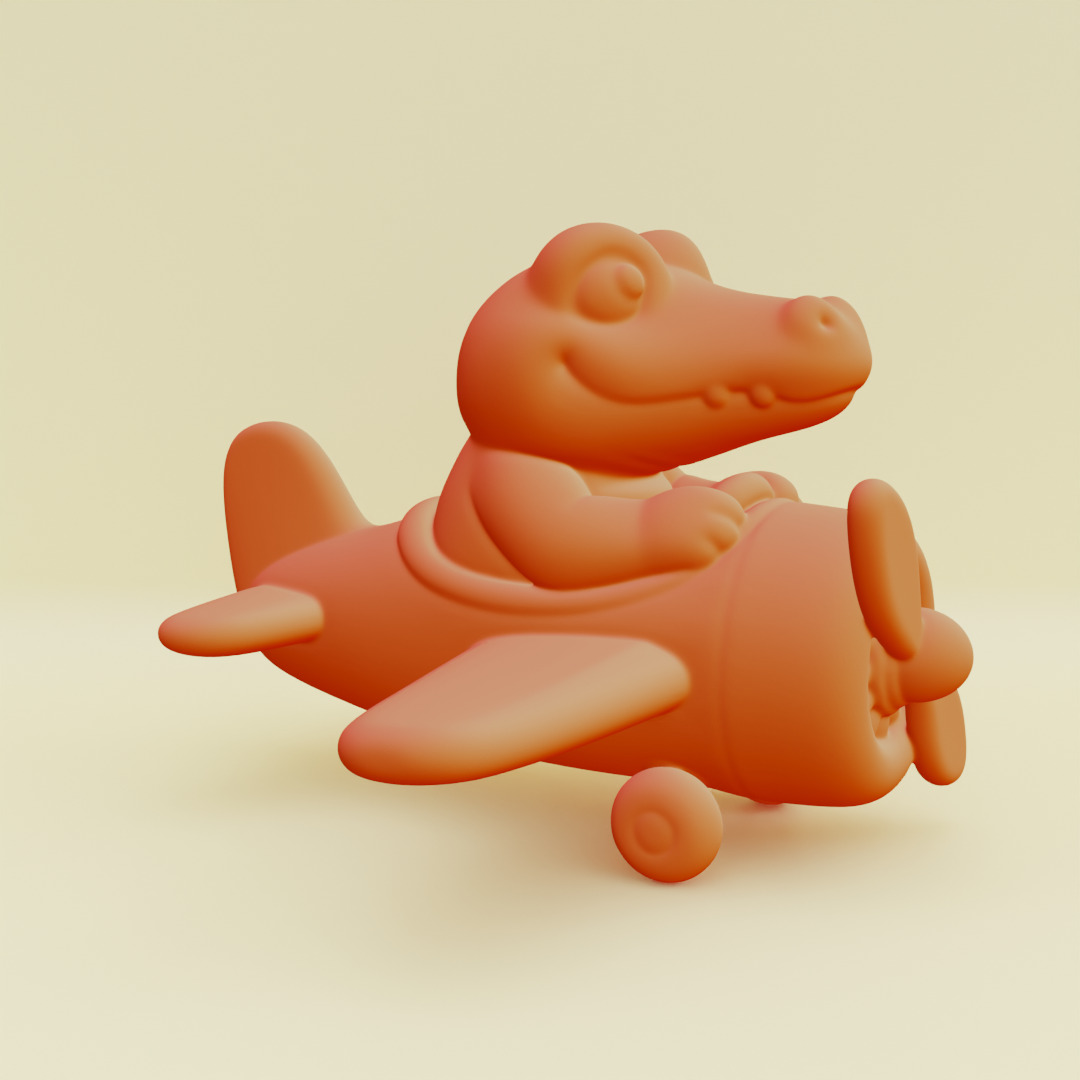 Baby Bombardino Crocodilo Italian brainrot Printable 3D print model_18