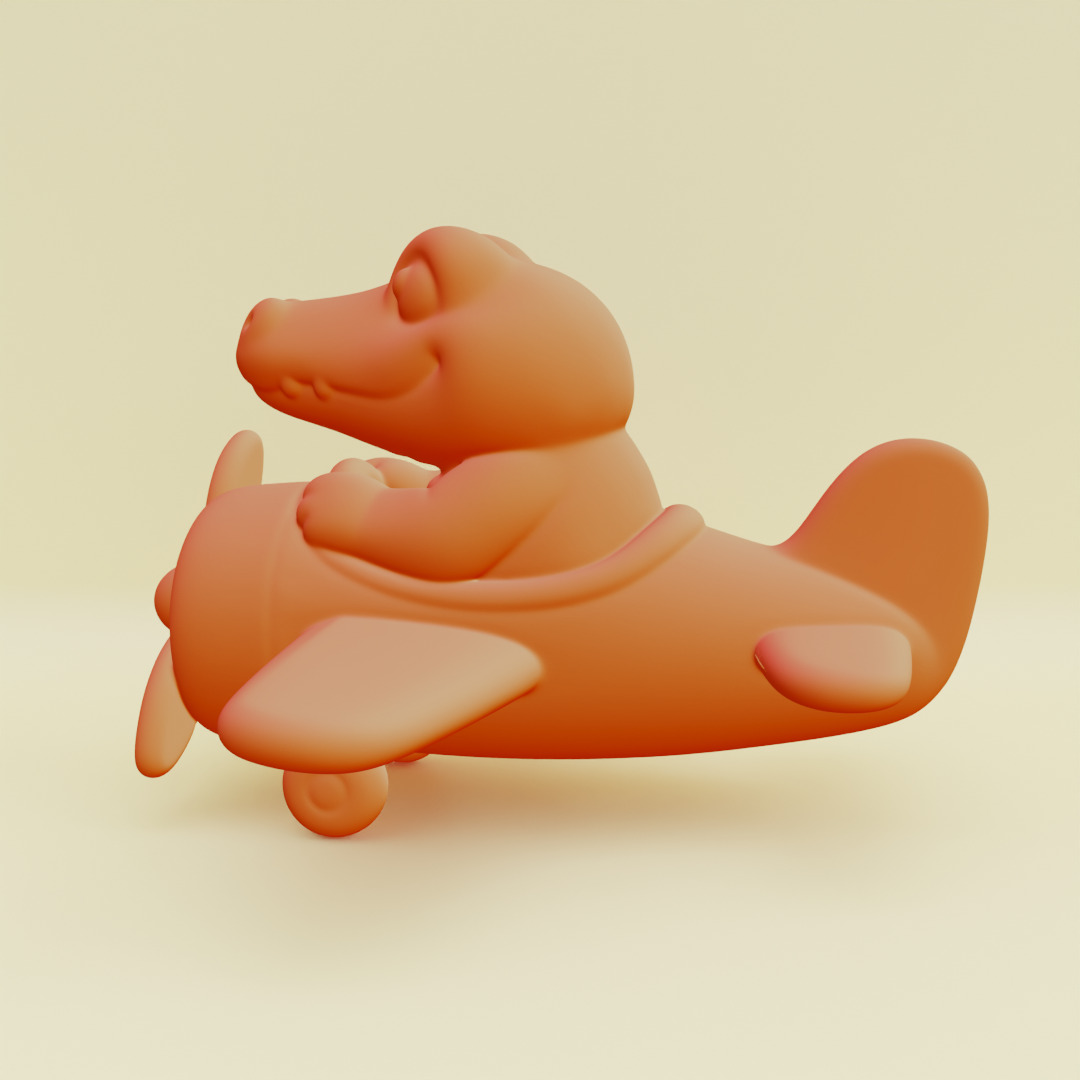 Baby Bombardino Crocodilo Italian brainrot Printable 3D print model_6