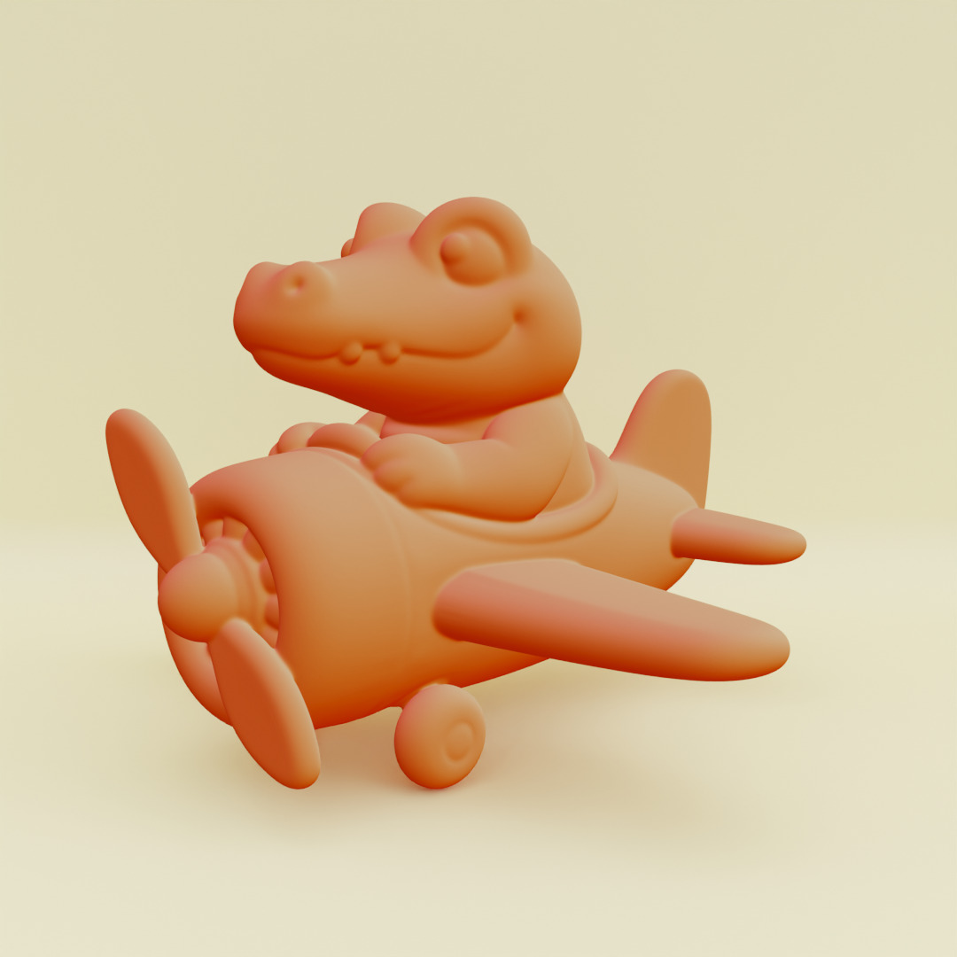 Baby Bombardino Crocodilo Italian brainrot Printable 3D print model_3