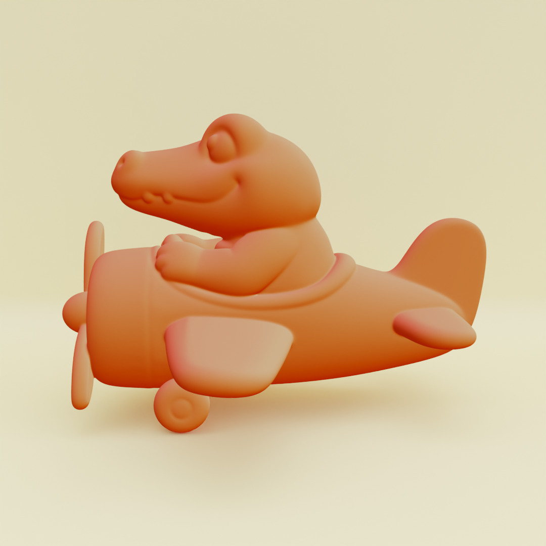 Baby Bombardino Crocodilo Italian brainrot Printable 3D print model_5