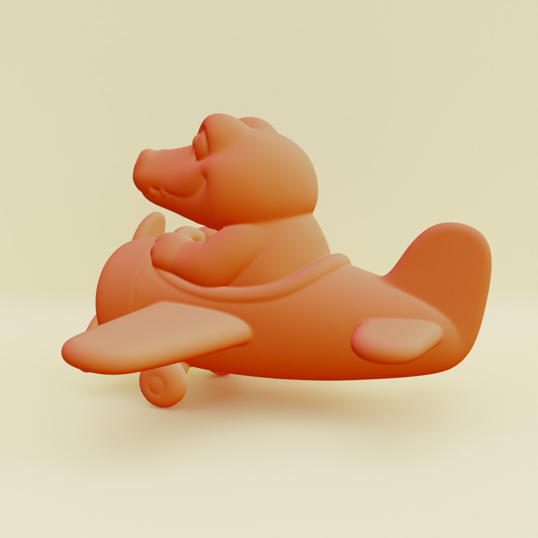 Baby Bombardino Crocodilo Italian brainrot Printable 3D print model_7