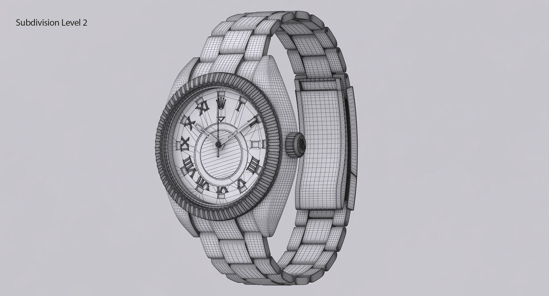 Rolex Oyster Perpetual Sky-Dweller Low-poly 3D model_25