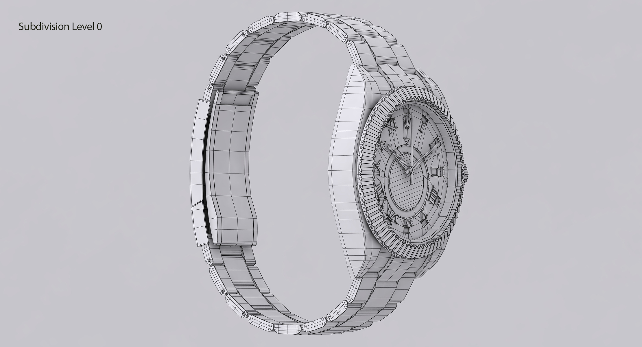 Rolex Oyster Perpetual Sky-Dweller Low-poly 3D model_20