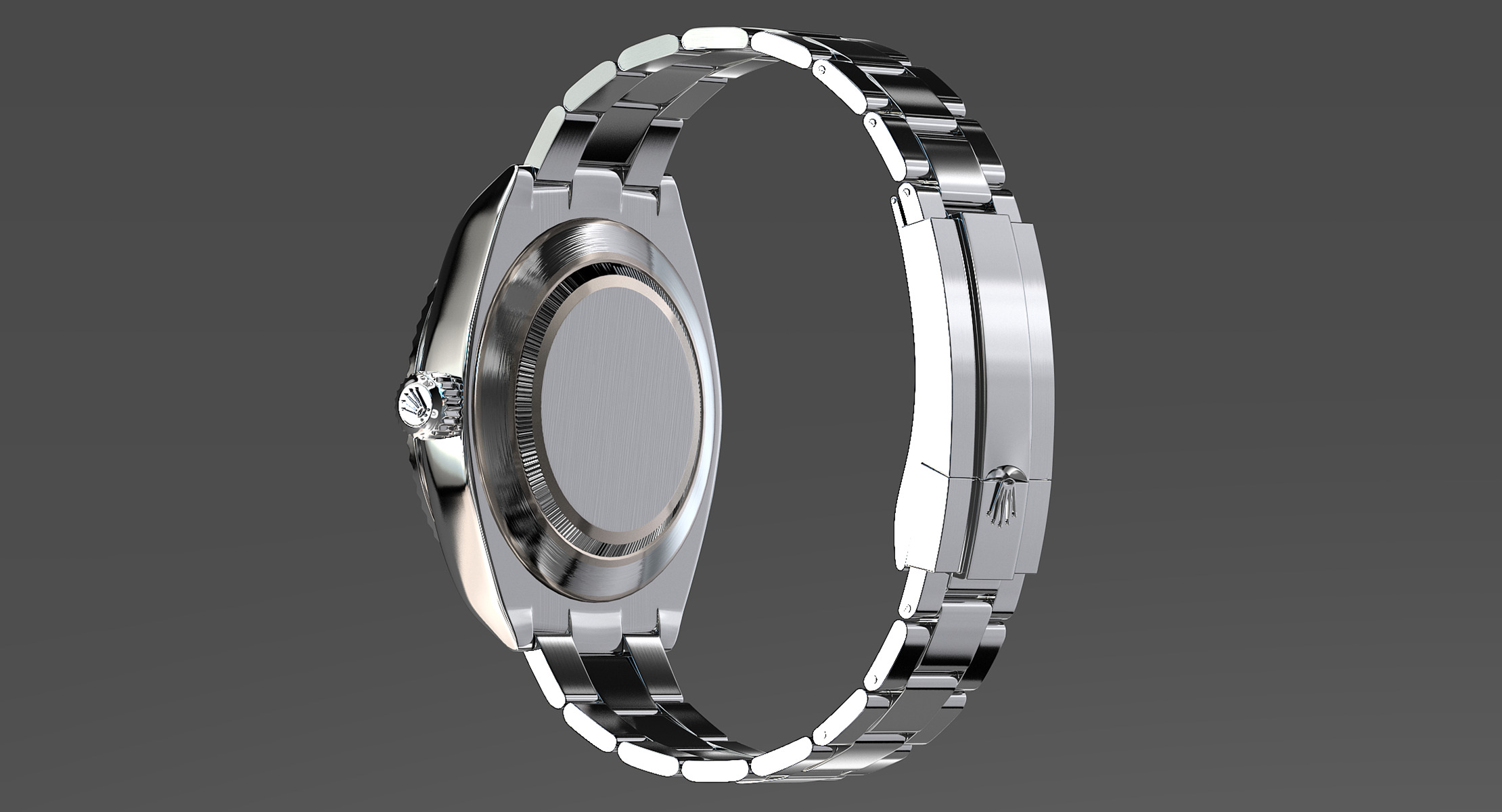 Rolex Oyster Perpetual Sky-Dweller Low-poly 3D model_3