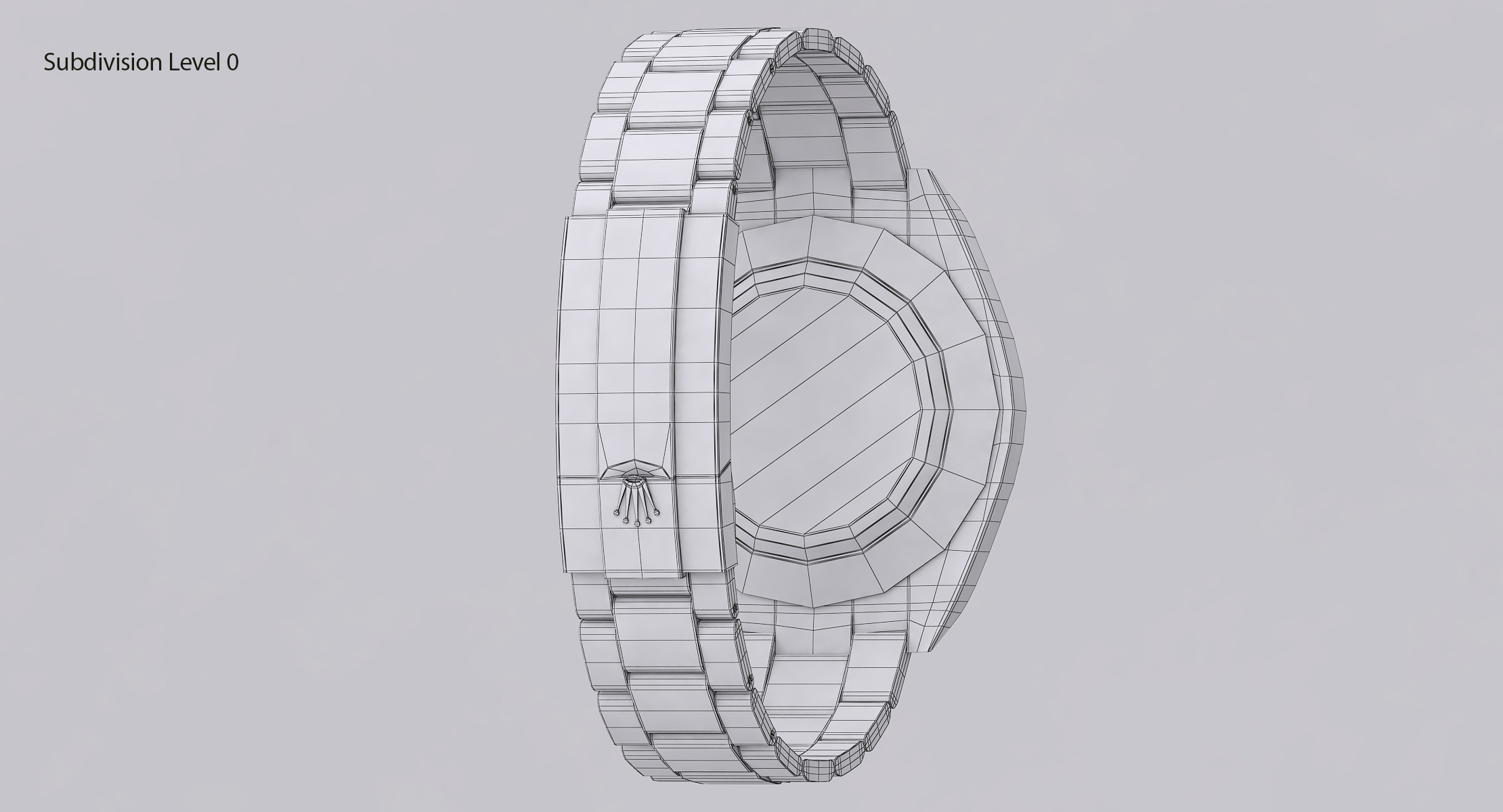 Rolex Oyster Perpetual Sky-Dweller Low-poly 3D model_14