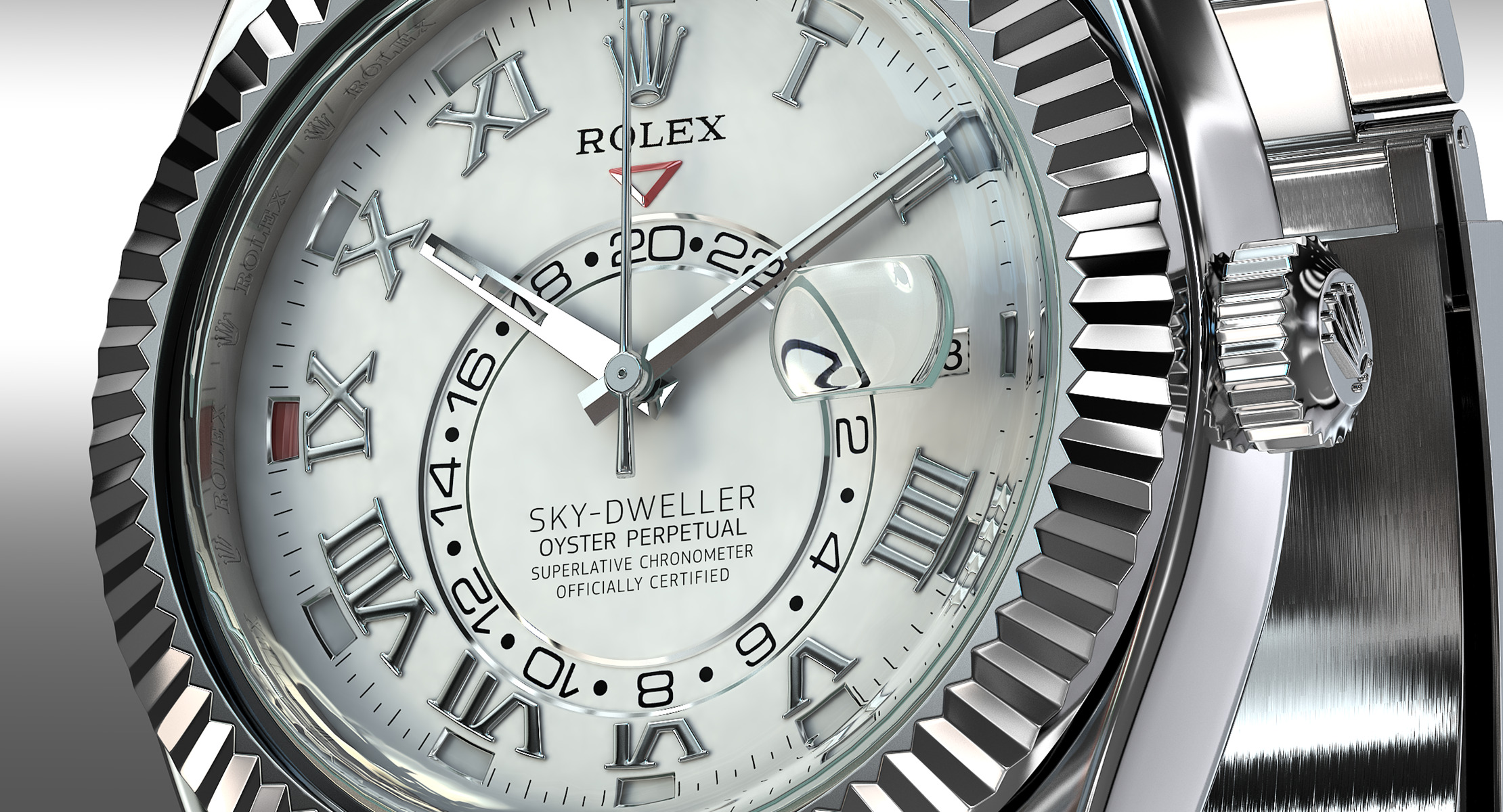 Rolex Oyster Perpetual Sky-Dweller Low-poly 3D model_10