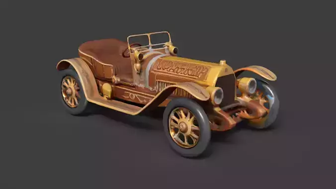 Chinese golden vintage car  