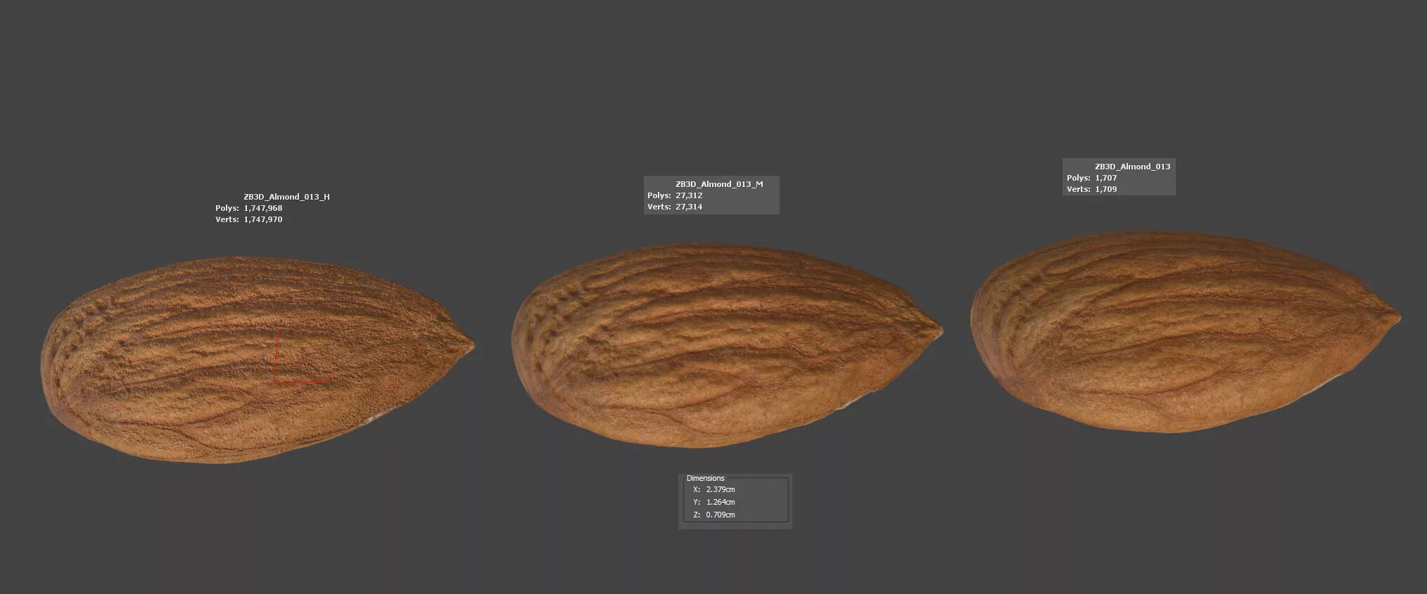 Almond 3D model_5