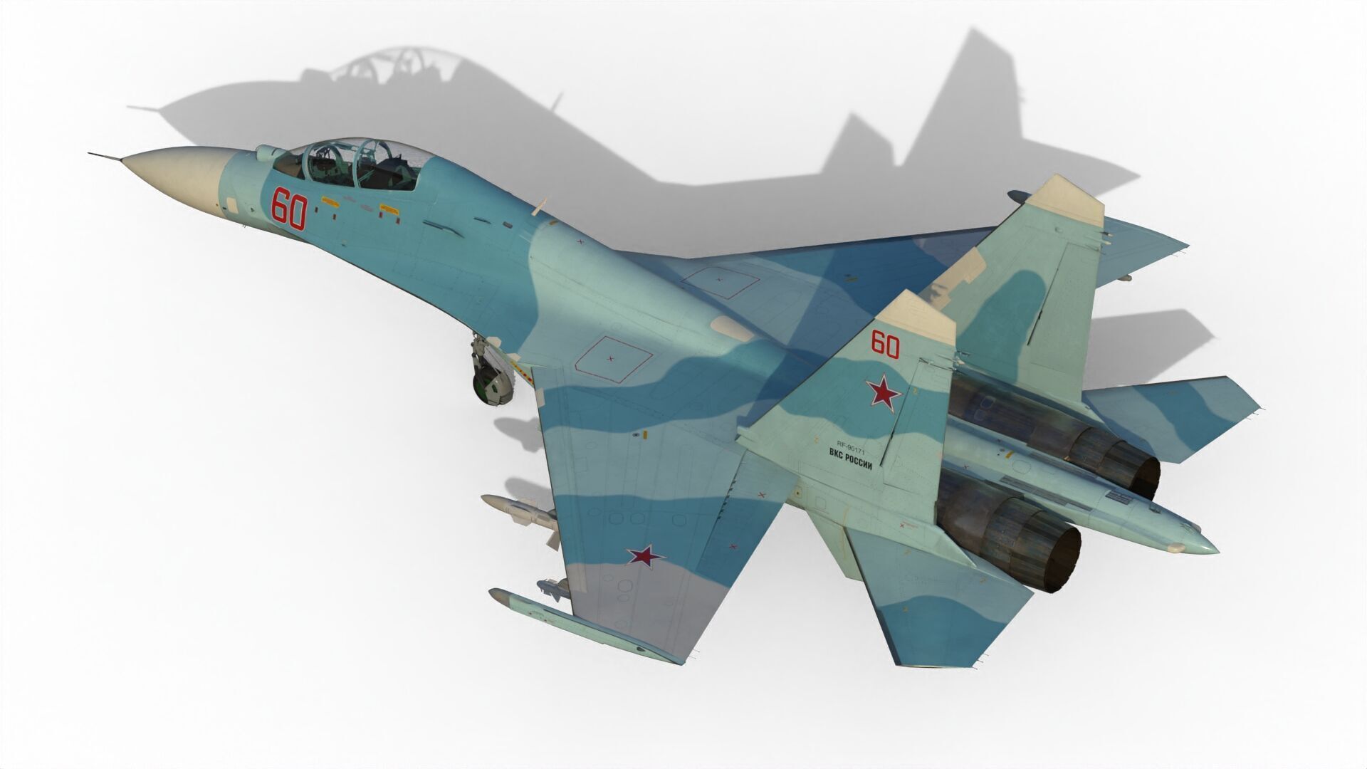 Su-27UB Flanker C 3D model_13