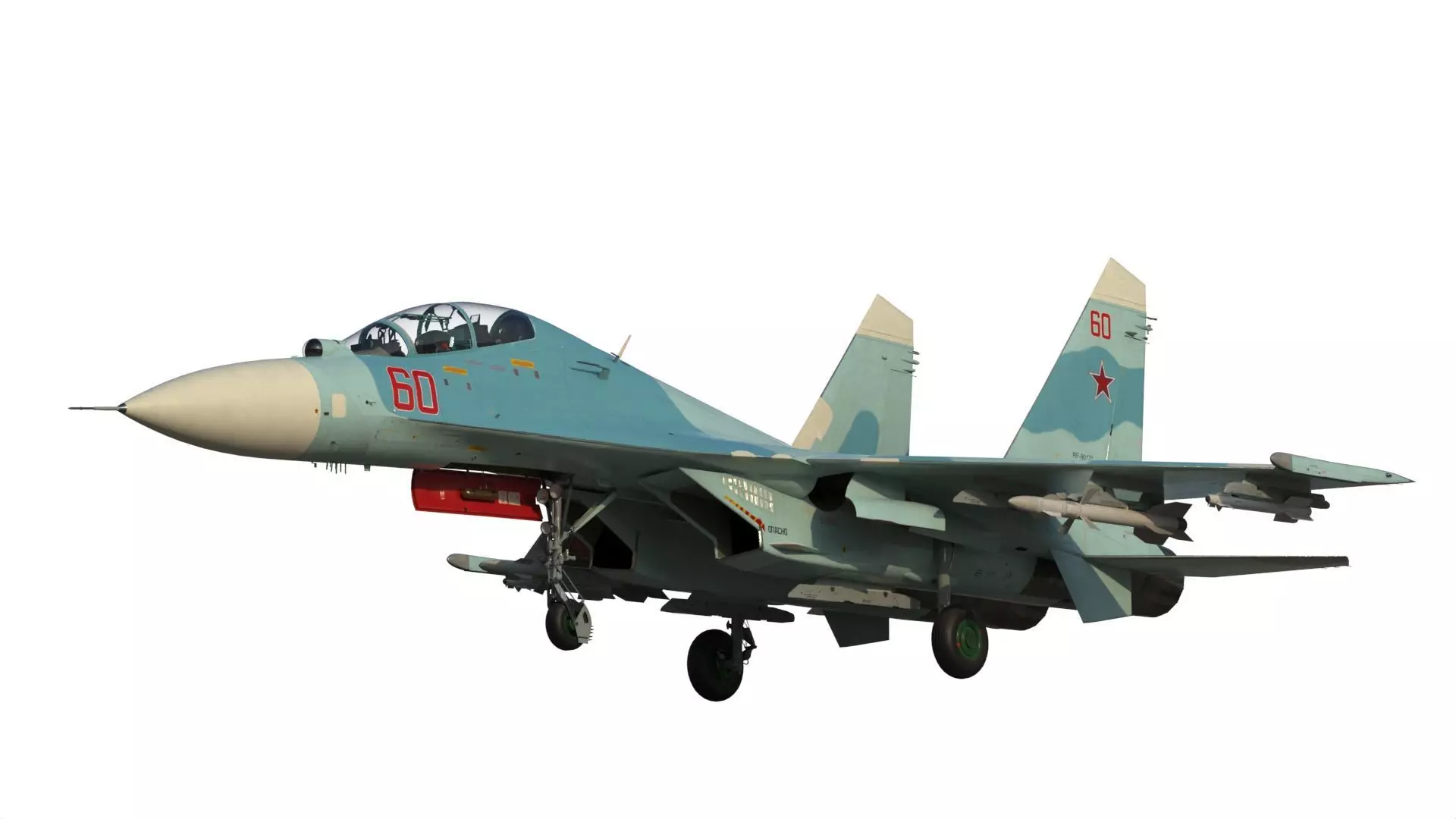 Su-27UB Flanker C 3D model_0