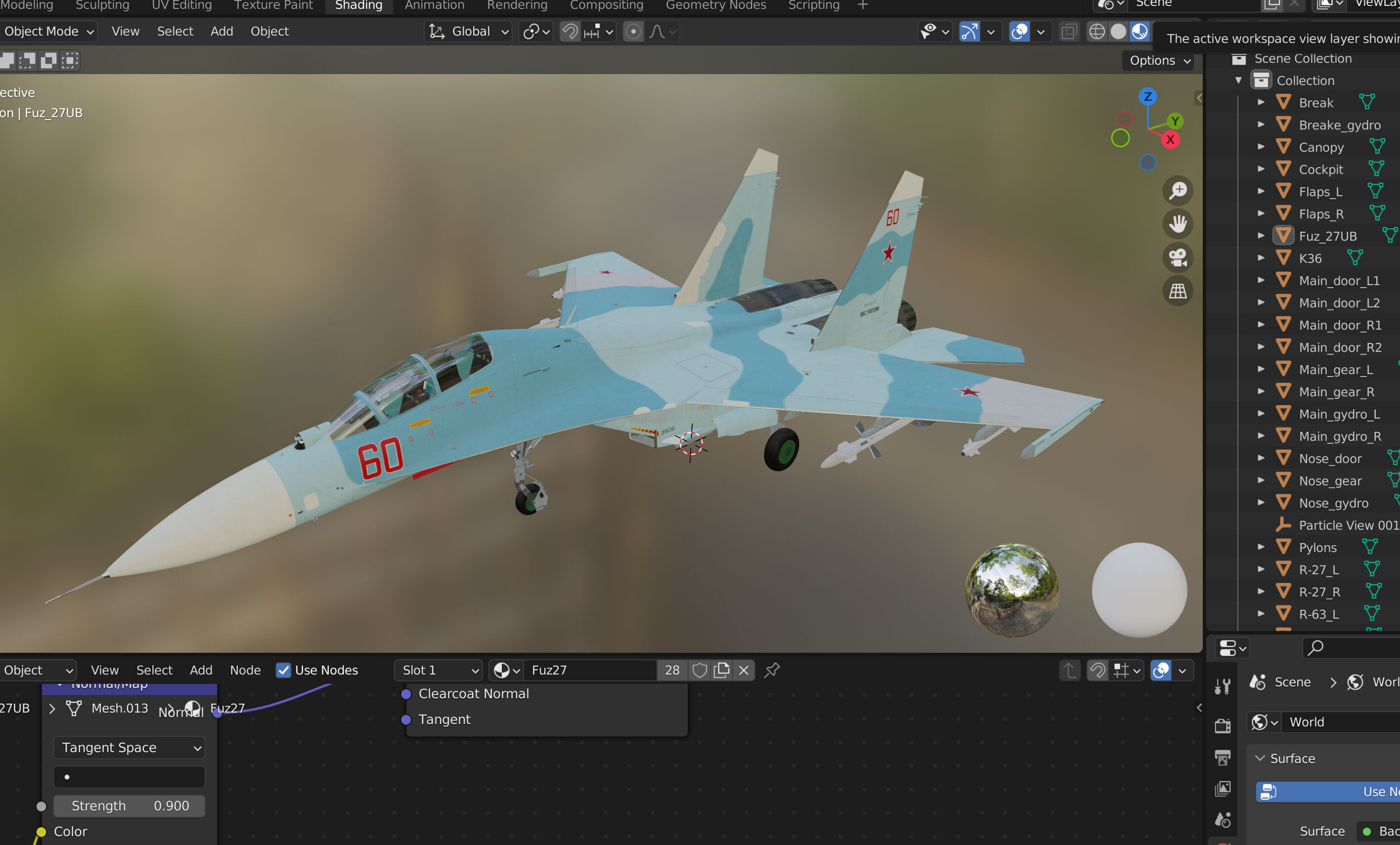 Su-27UB Flanker C 3D model_19