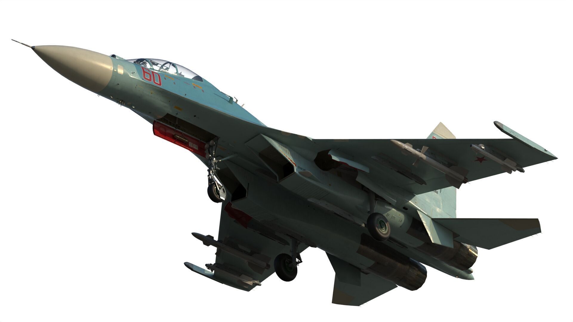 Su-27UB Flanker C 3D model_15