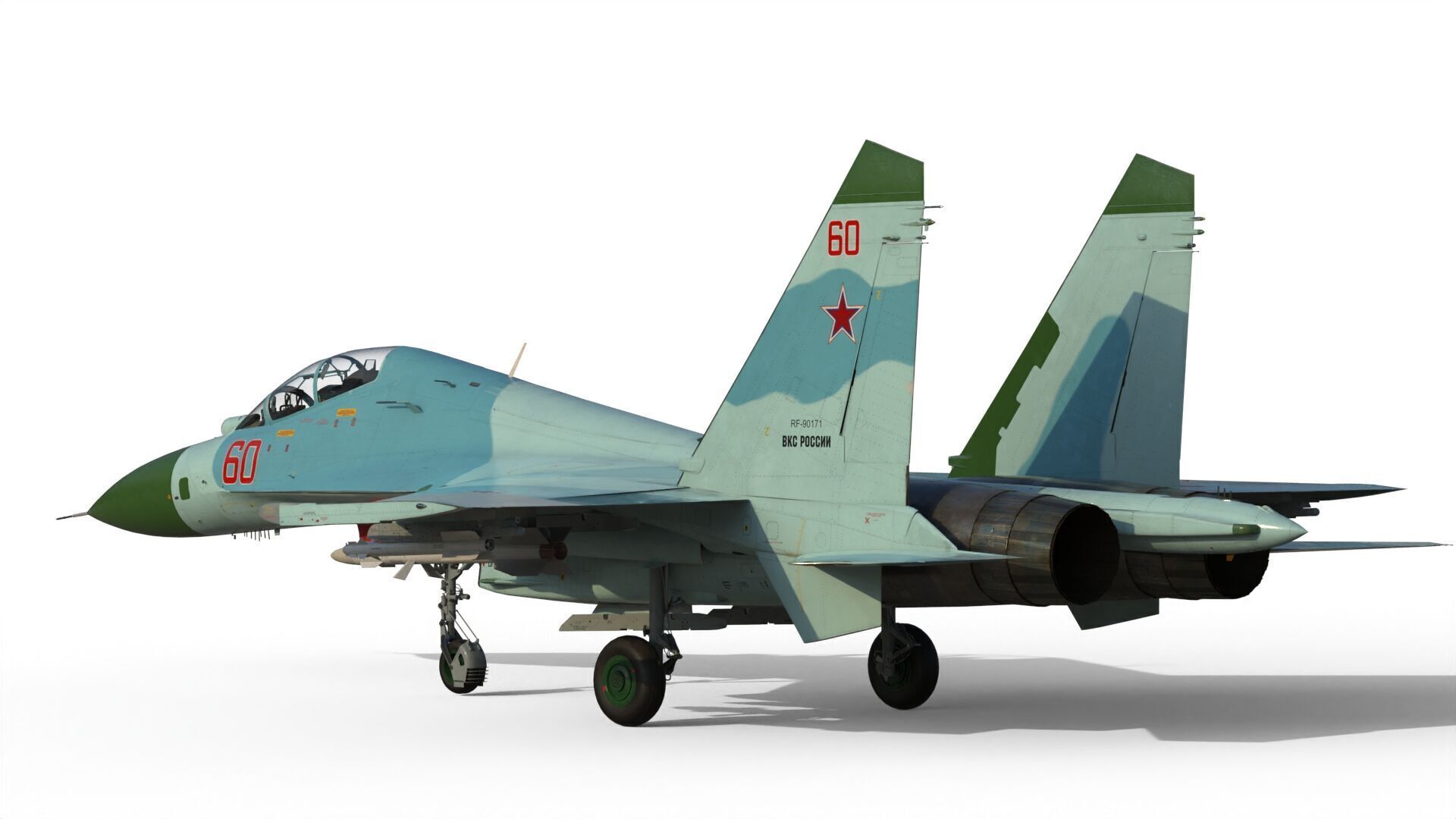Su-27UB Flanker C 3D model_8