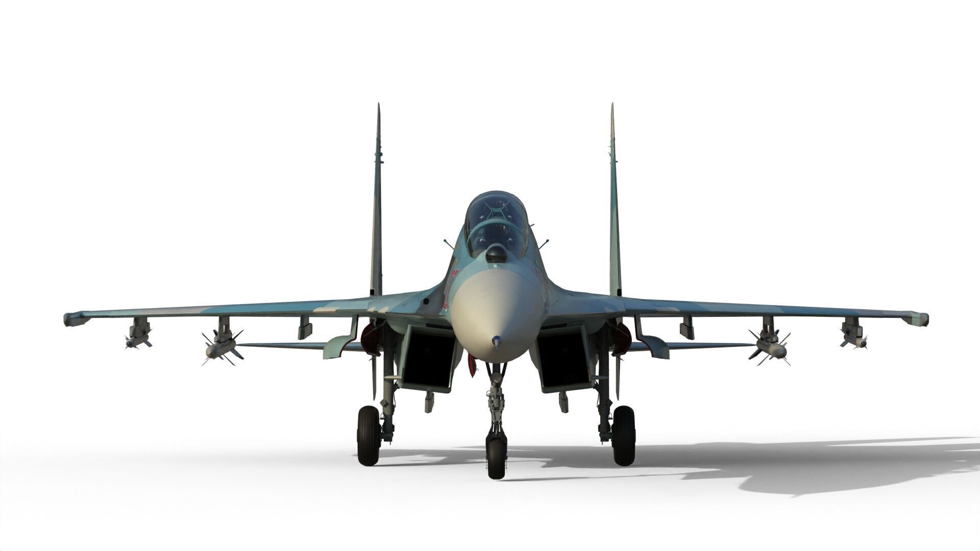 Su-27UB Flanker C 3D model_17