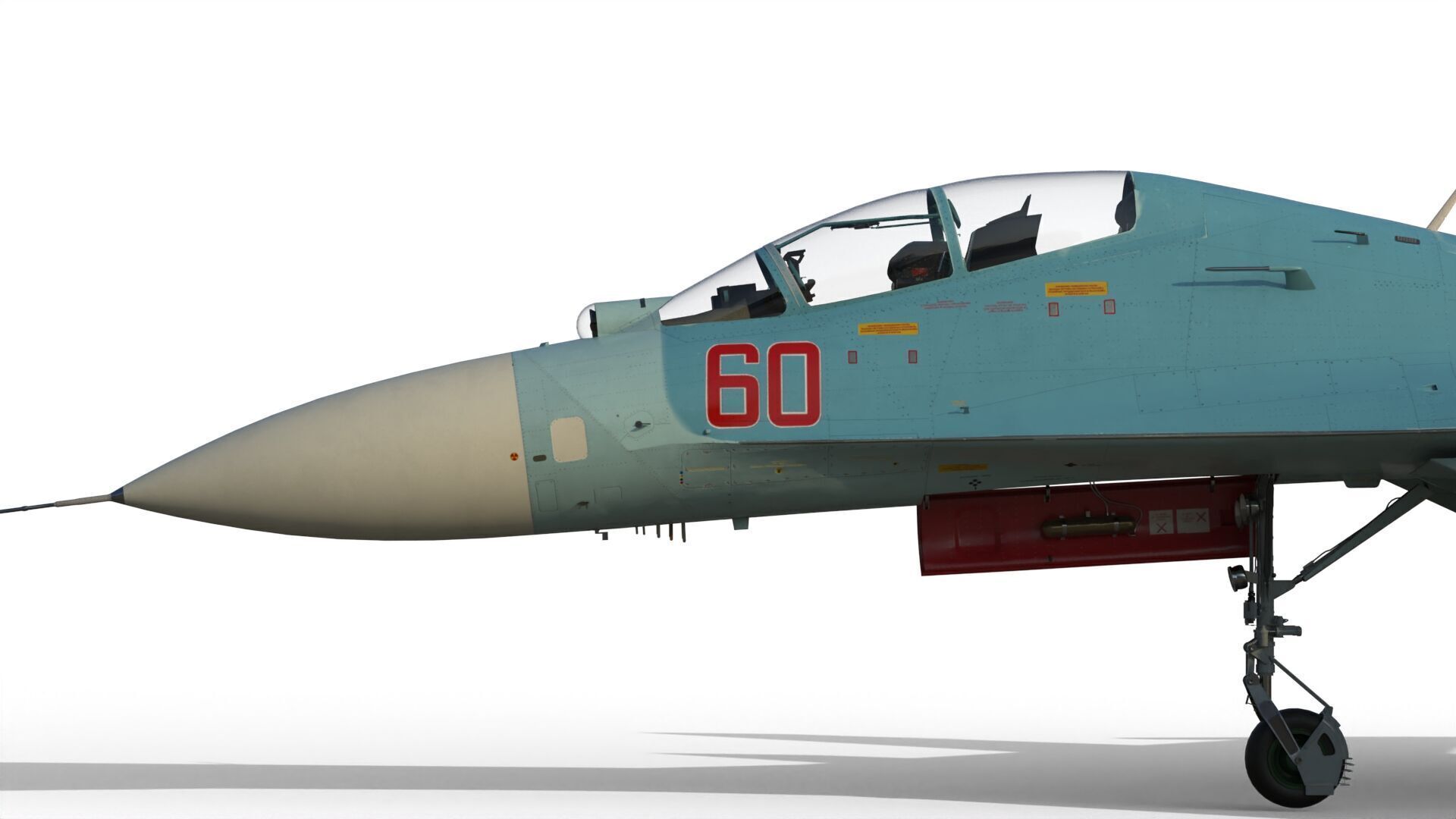 Su-27UB Flanker C 3D model_16