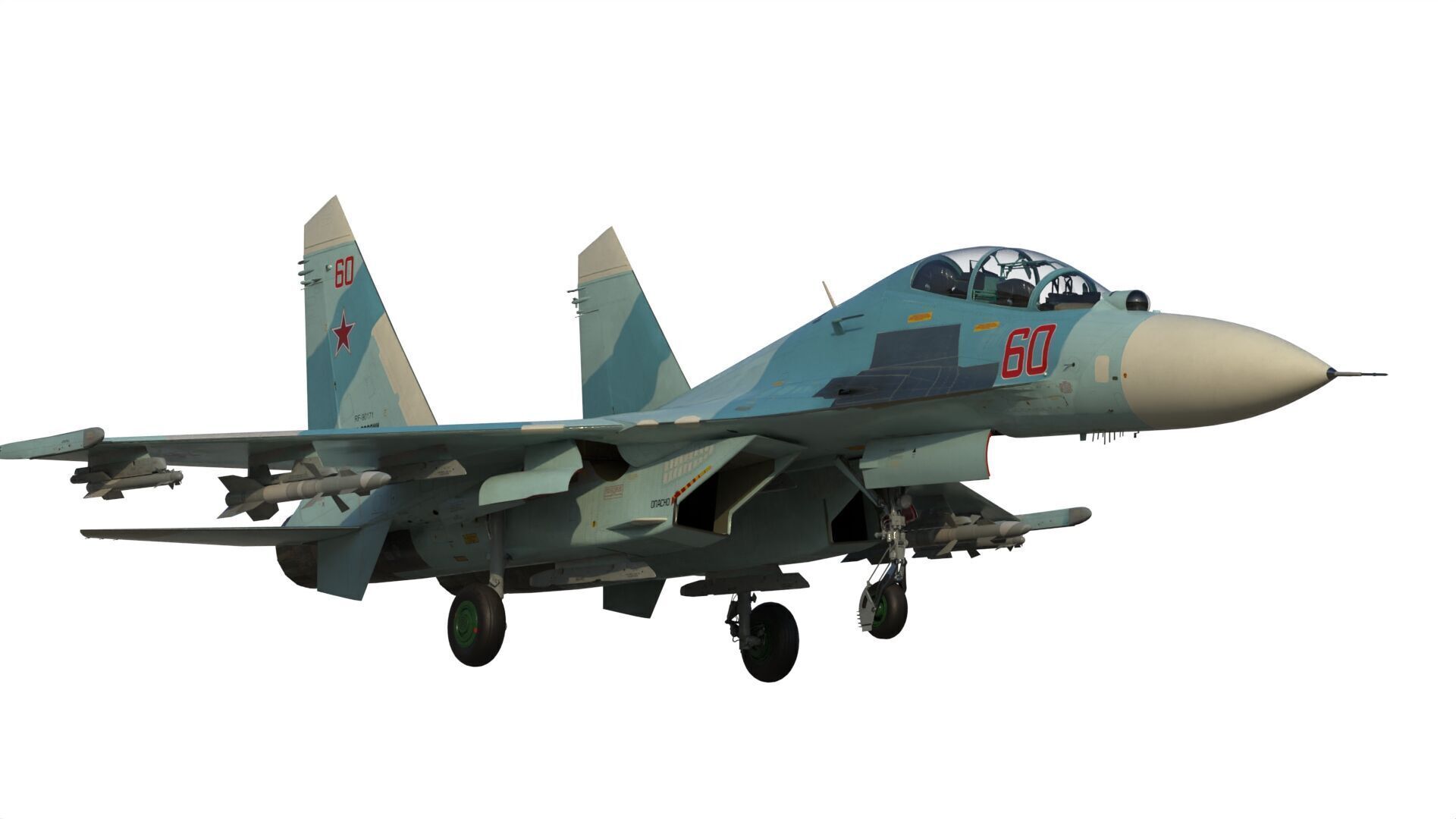 Su-27UB Flanker C 3D model_2