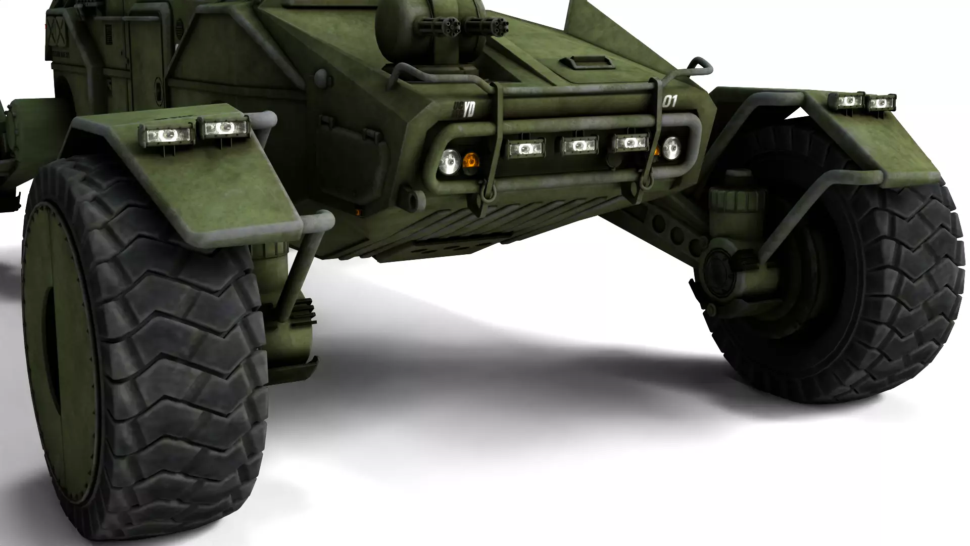 Apc758 Rigged Armored Personnel Carrier 3D Model  3D model_8