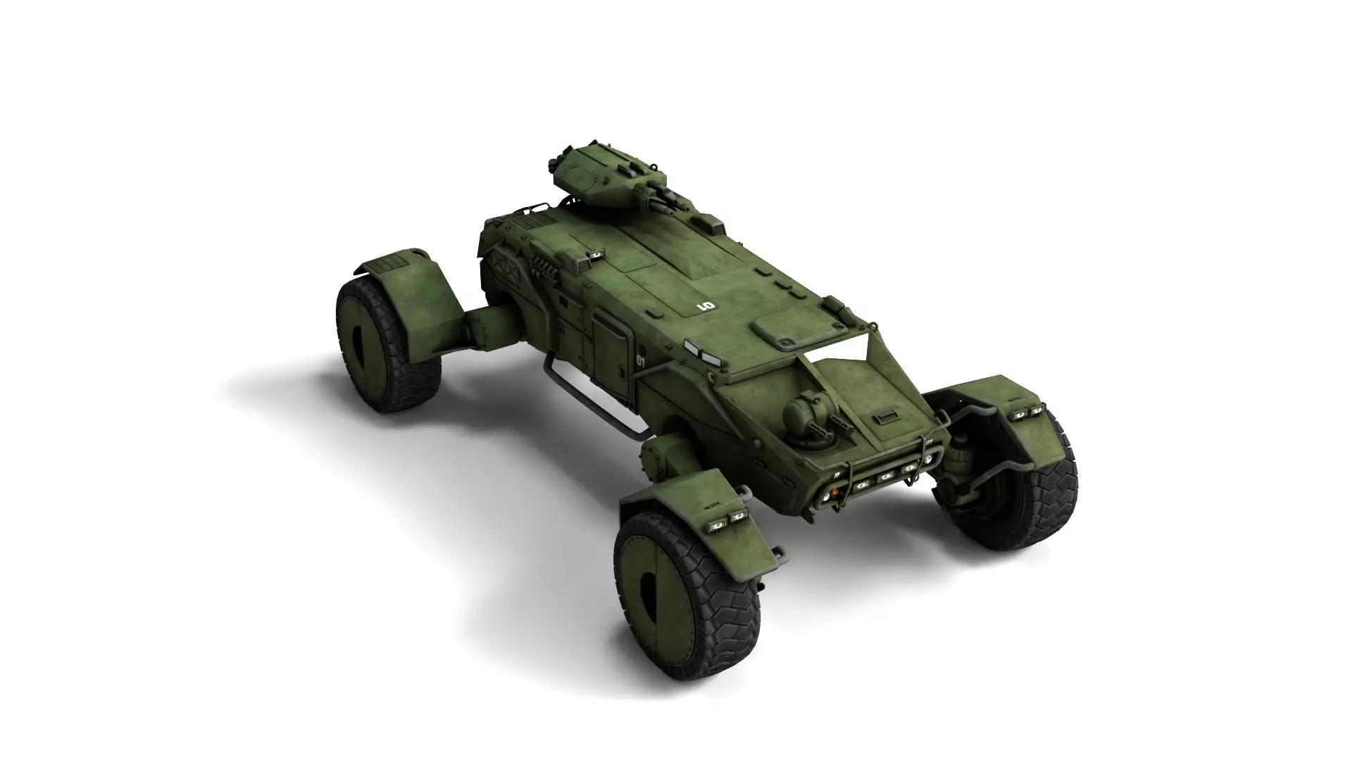 Apc758 Rigged Armored Personnel Carrier 3D Model  3D model_6