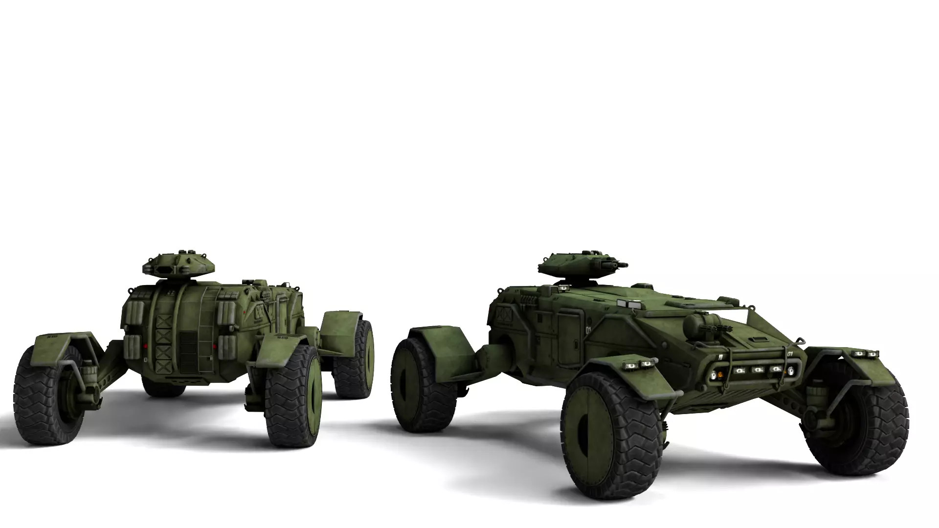 Apc758 Rigged Armored Personnel Carrier 3D Model  3D model_0