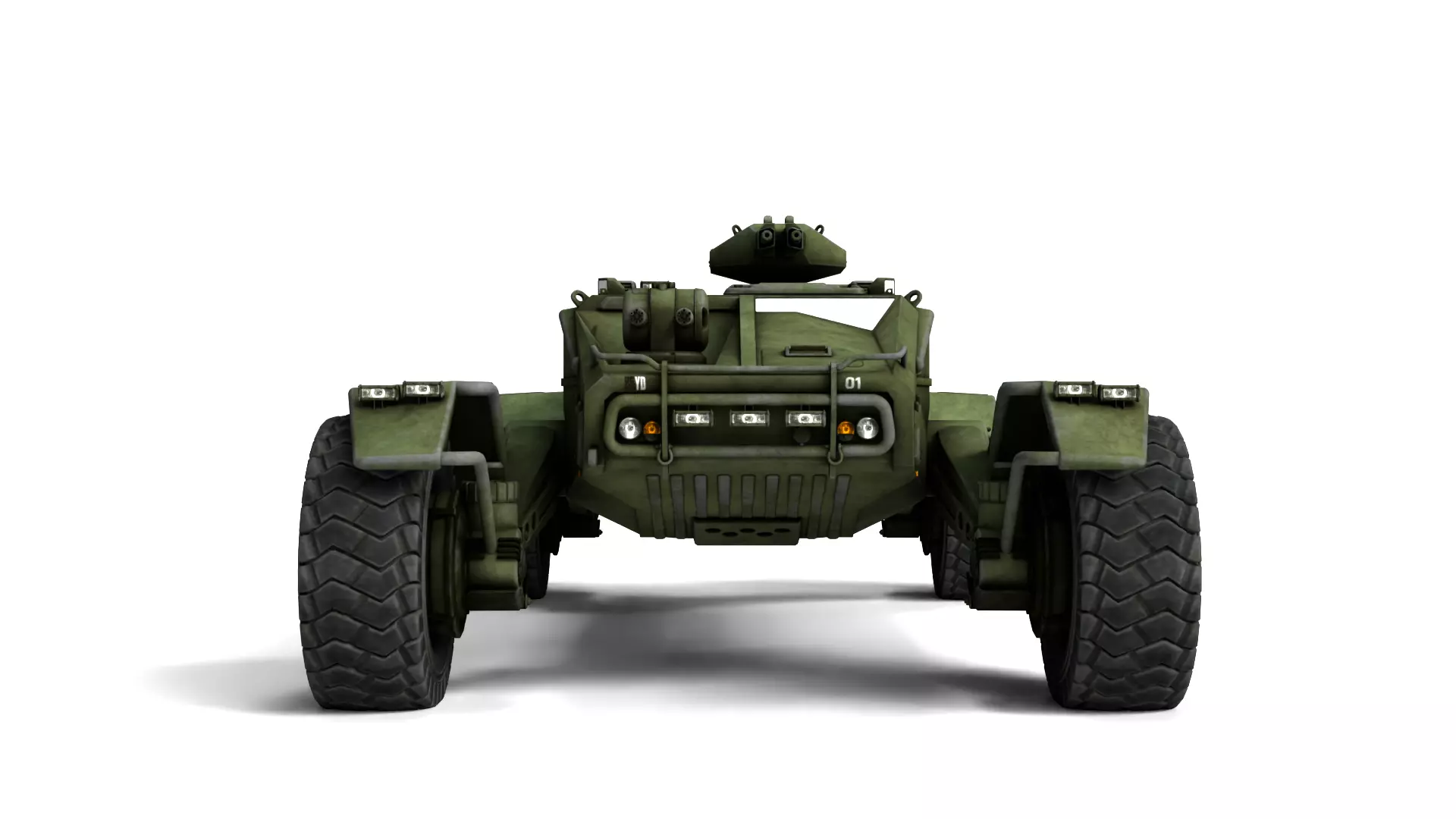 Apc758 Rigged Armored Personnel Carrier 3D Model  3D model_2