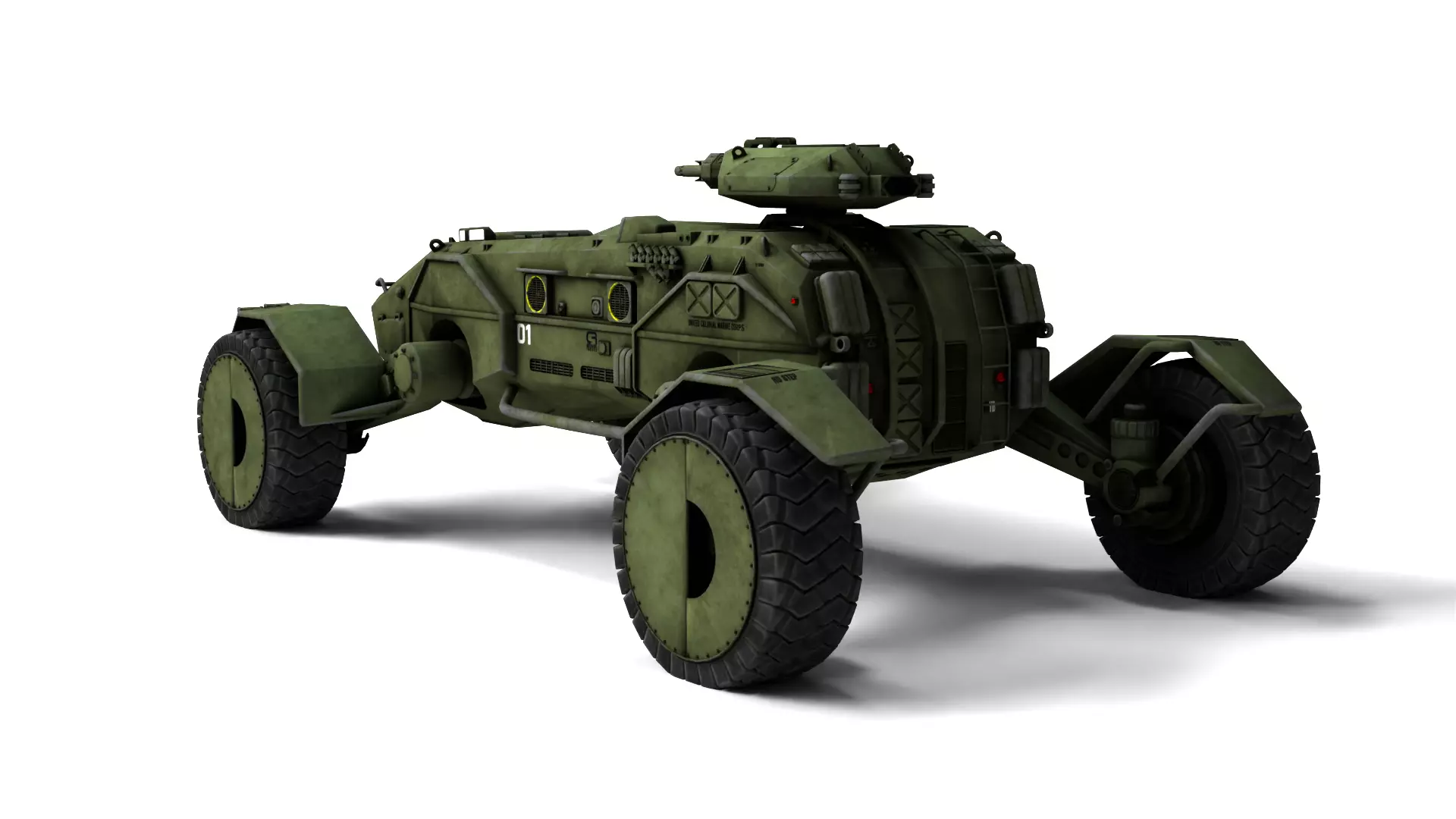 Apc758 Rigged Armored Personnel Carrier 3D Model  3D model_5