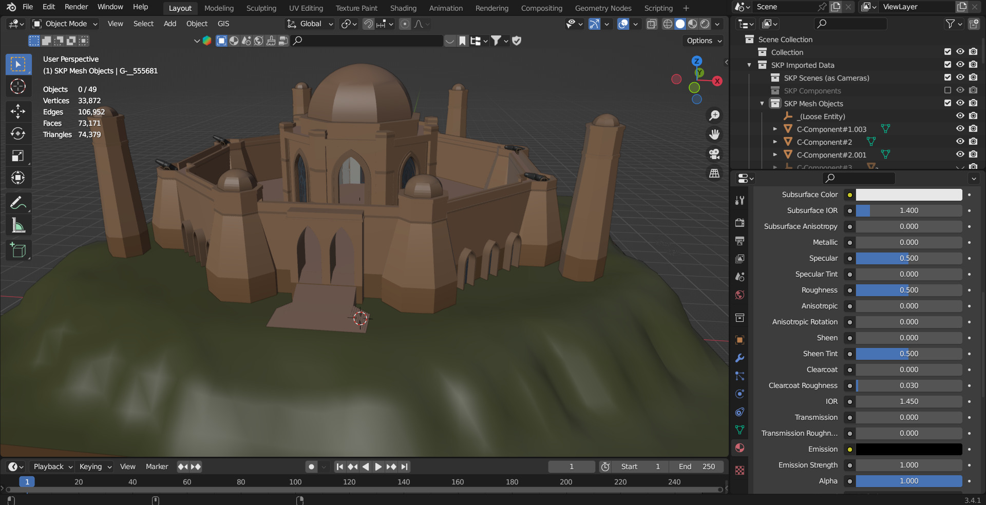 Outpost Qila Low-poly 3D model_18