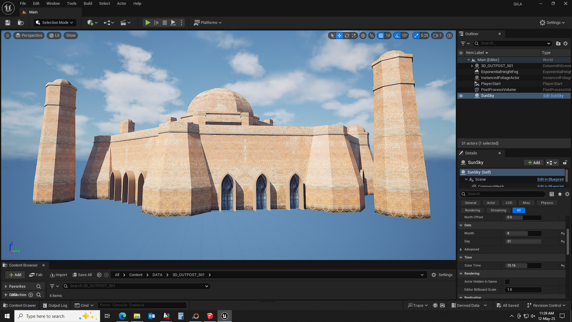 Outpost Qila Low-poly 3D model_16