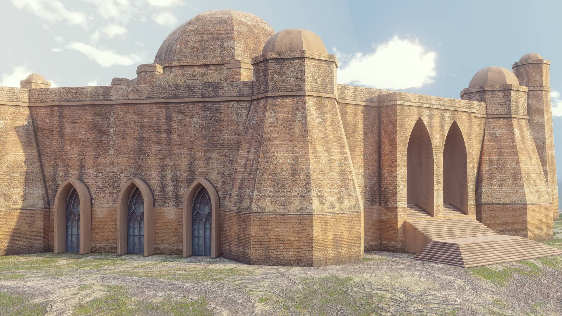 Outpost Qila Low-poly 3D model_3