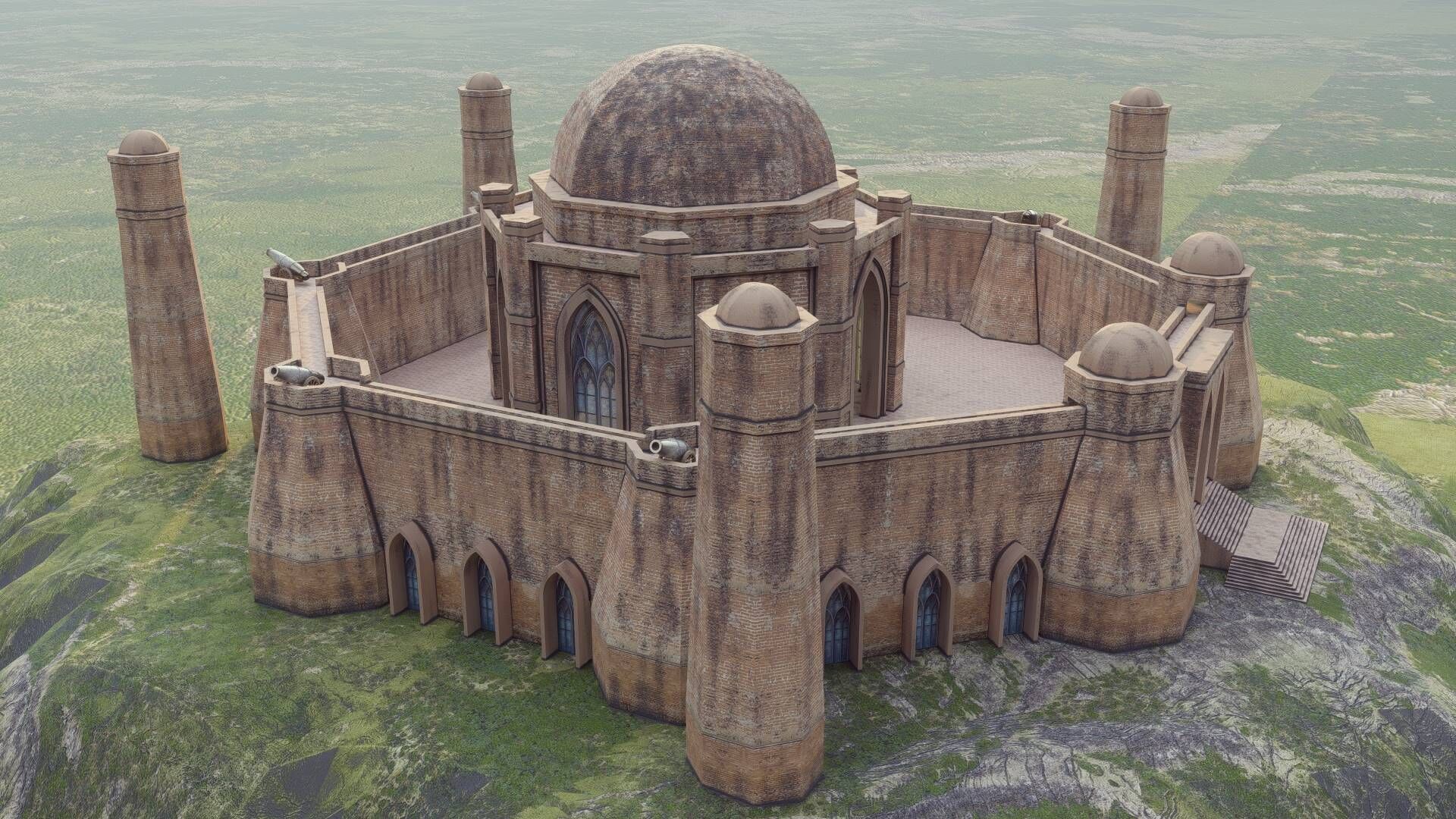 Outpost Qila Low-poly 3D model_7