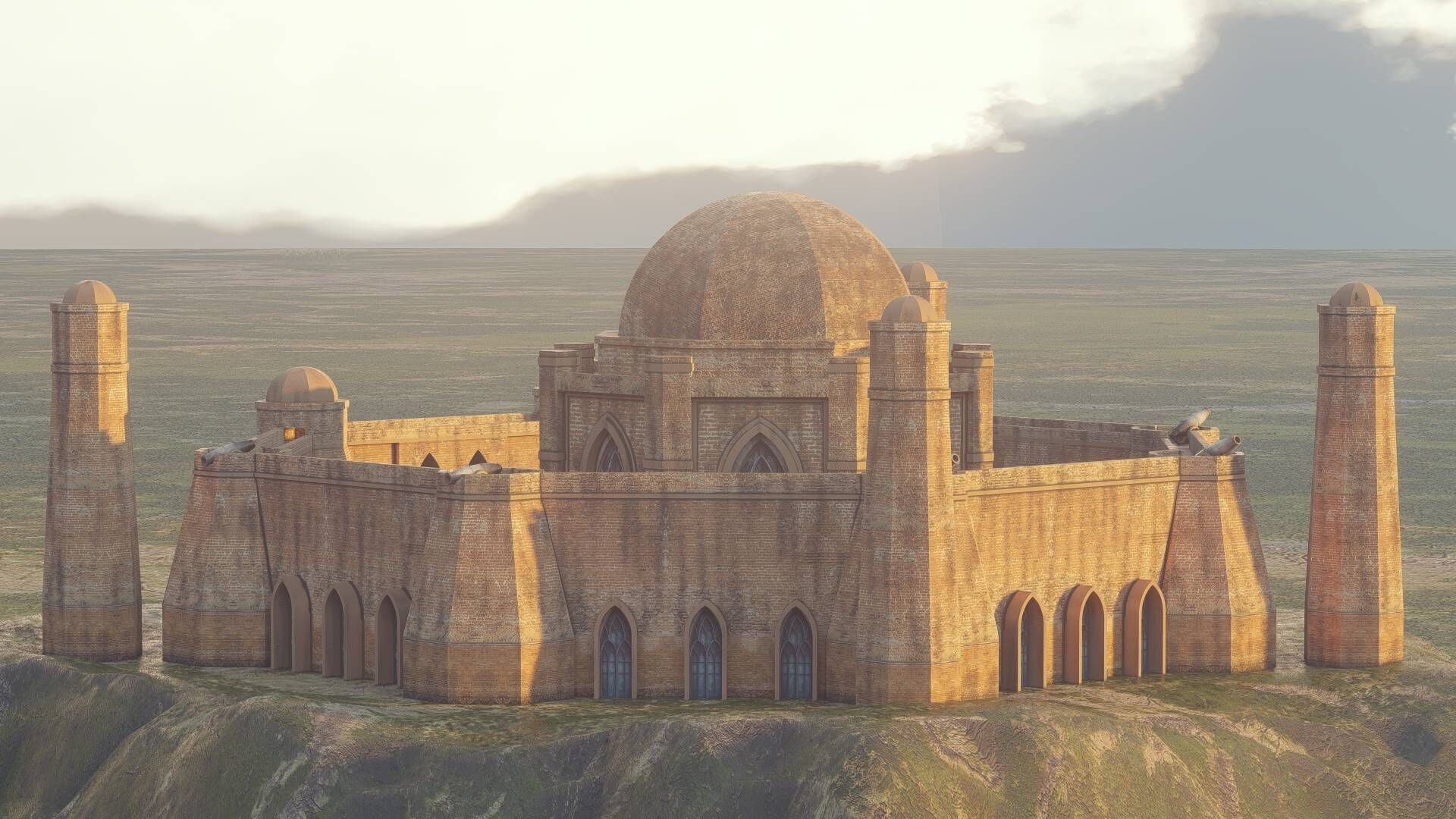 Outpost Qila Low-poly 3D model_10