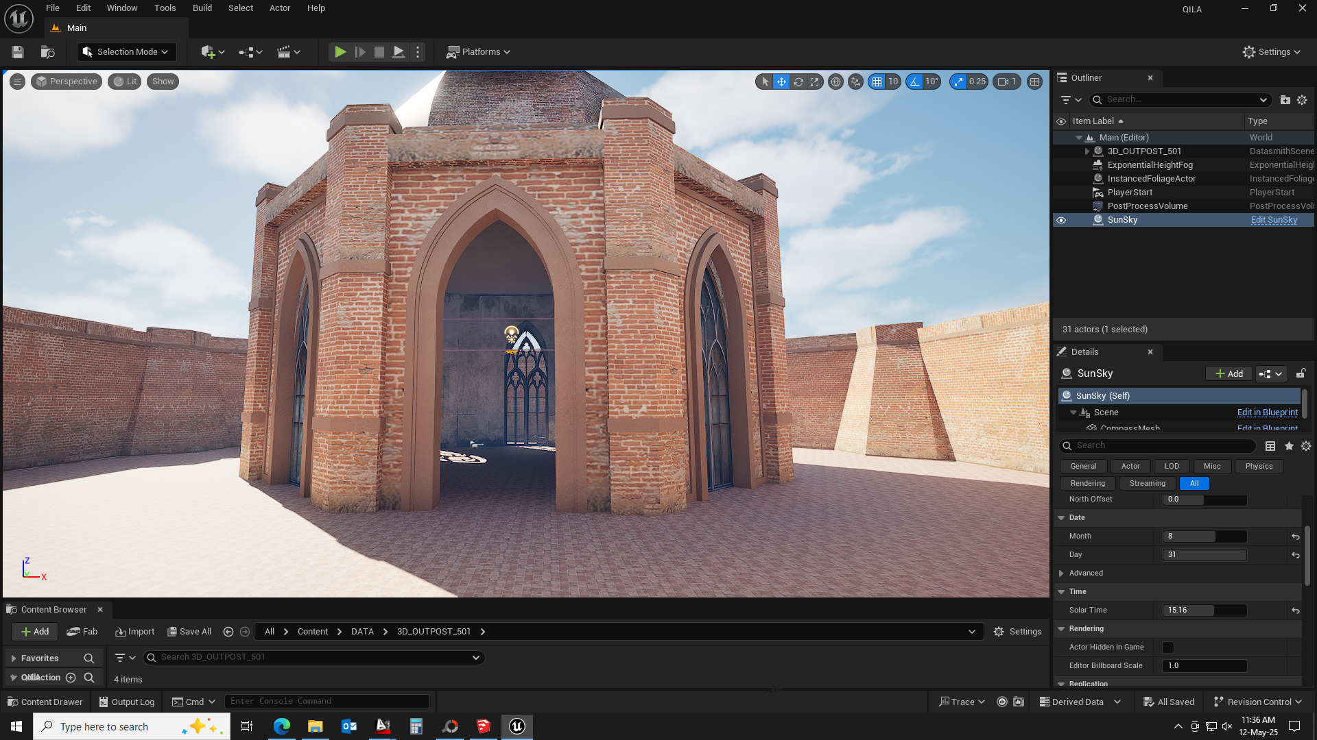 Outpost Qila Low-poly 3D model_6