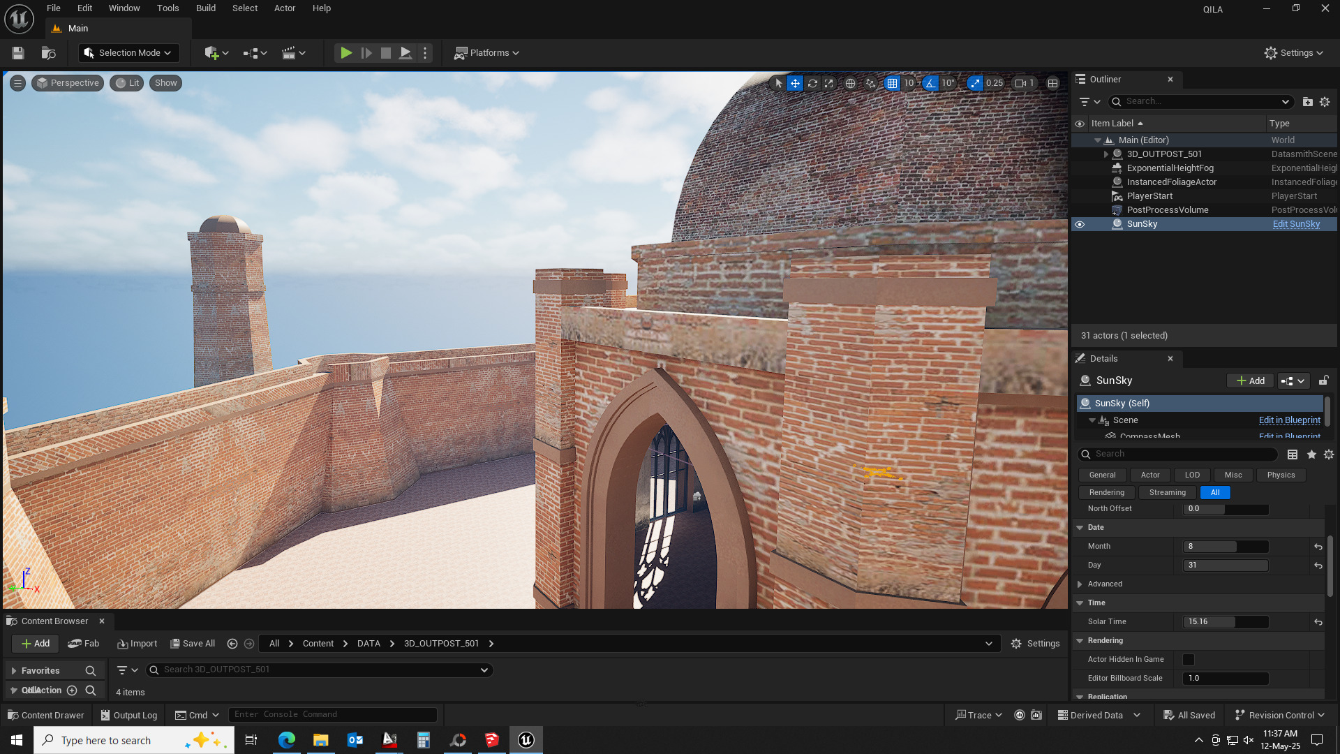 Outpost Qila Low-poly 3D model_13