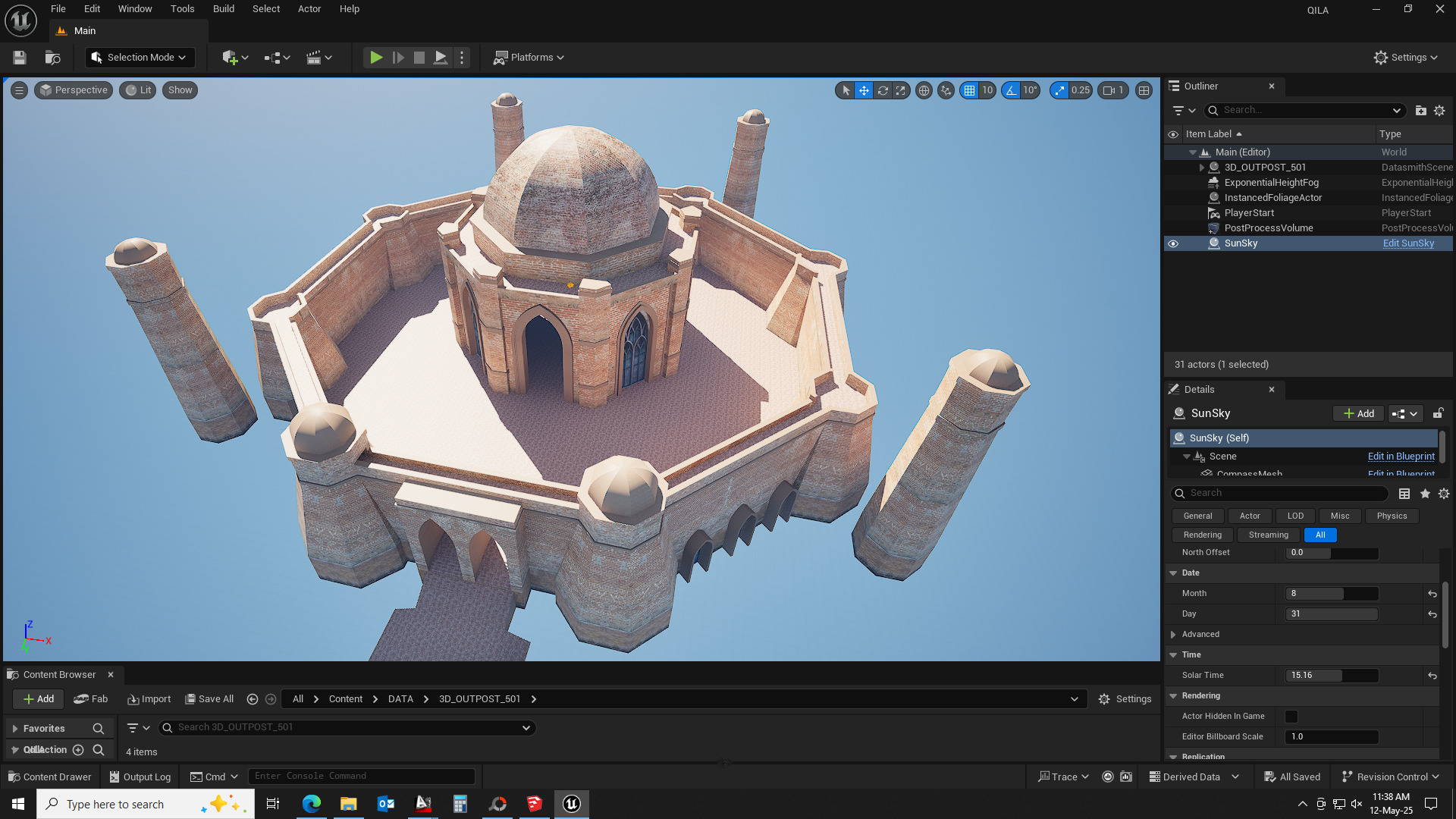 Outpost Qila Low-poly 3D model_14