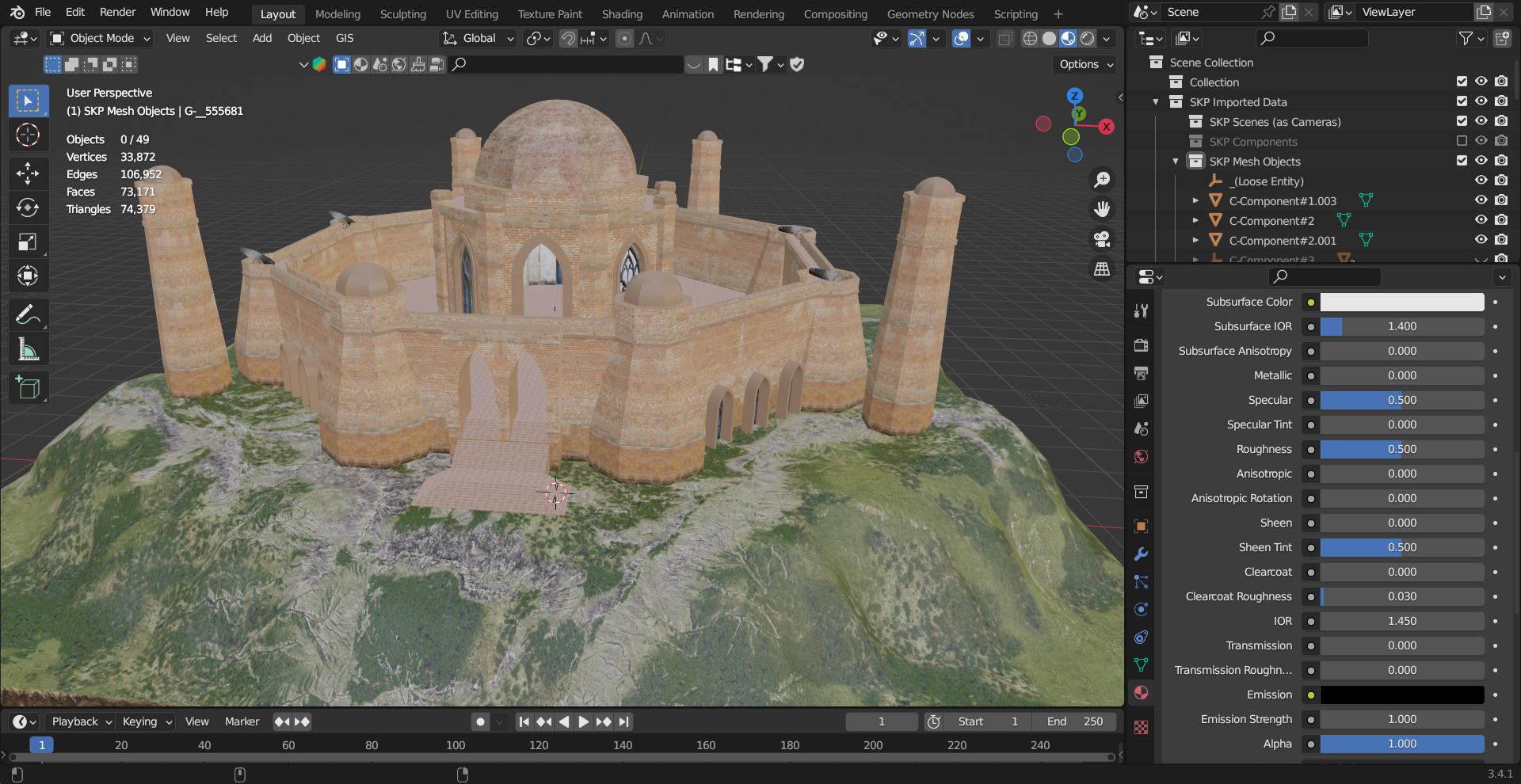 Outpost Qila Low-poly 3D model_19