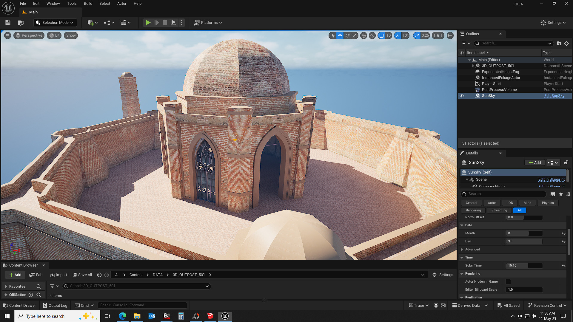 Outpost Qila Low-poly 3D model_15
