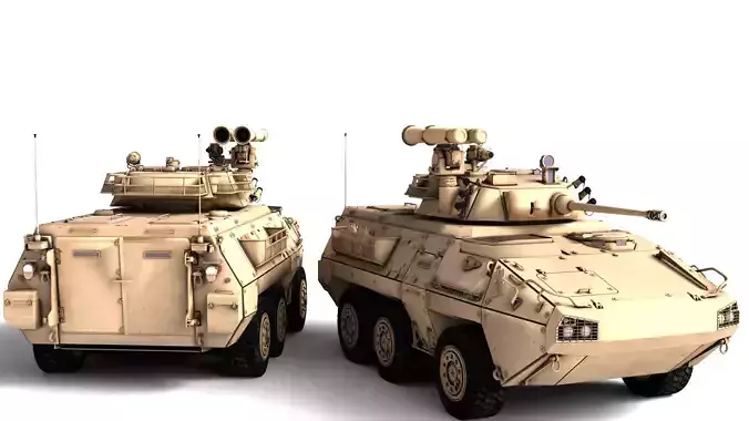 Armored Personnel Carrier Suricate Rigged Apc 3D Model 