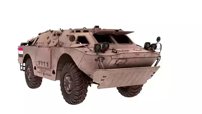 Gaz Brdm 2 Rigged Armored Reconnaissance Vehicle 3D Model  3D model