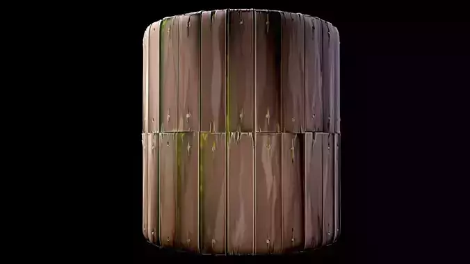 Stylized Wood Planks Substance PBR material and textures 
