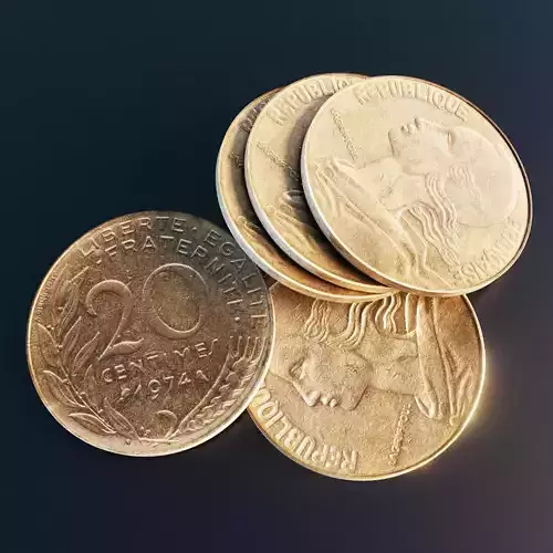 French 20 centimes coin