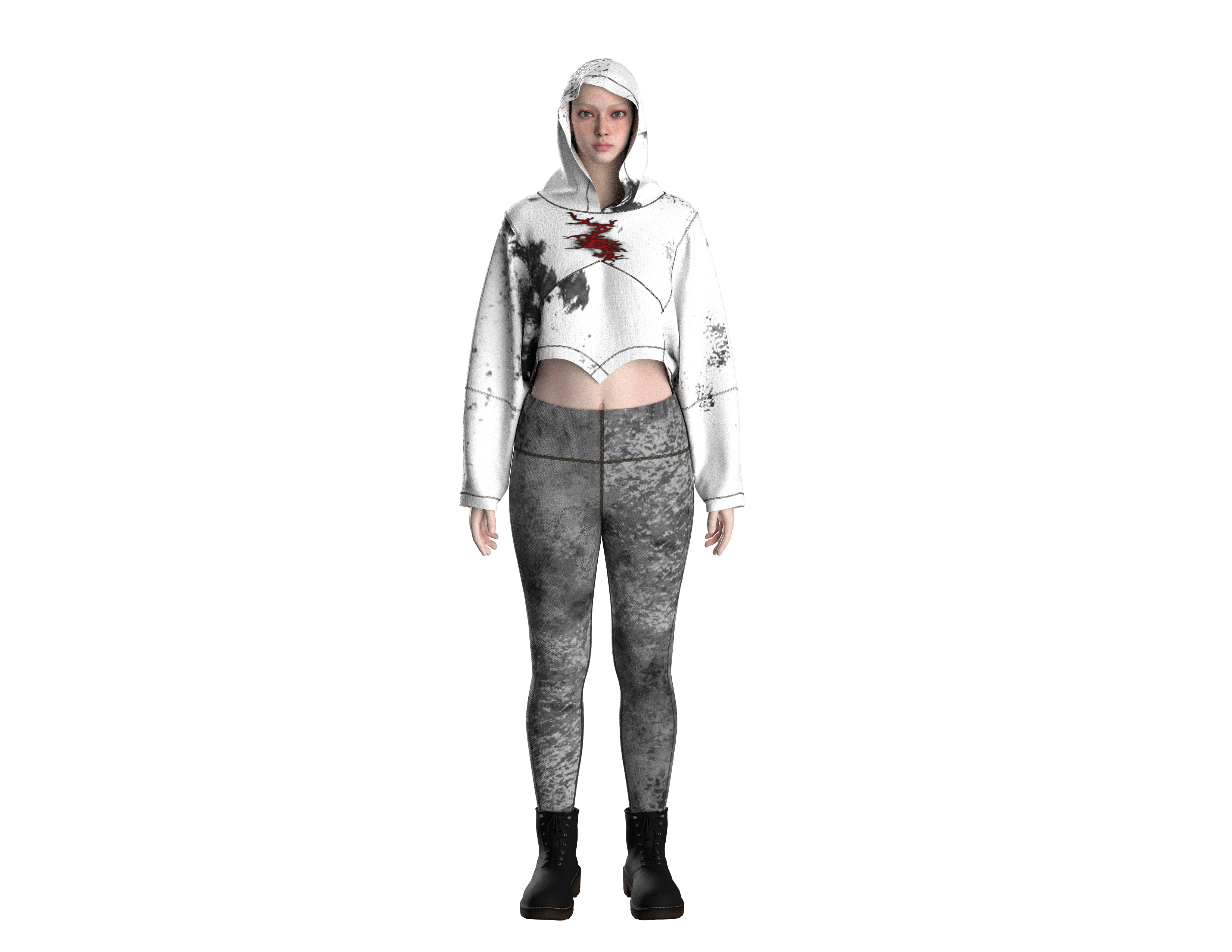82 hoodie pattern for women 3D print model_1